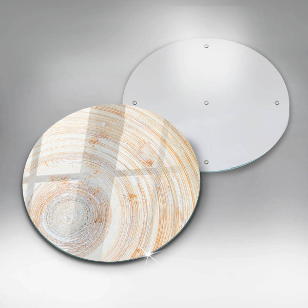 Glas Herdabdeckplatte Holzstruktur