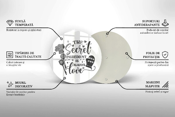 Glas Herdabdeckplatte Inschrift Satz