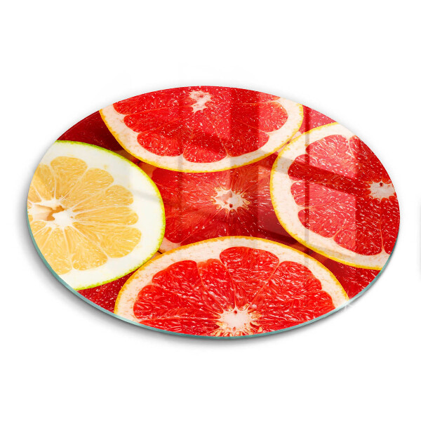 Glas Herdabdeckplatte Grapefruitscheiben