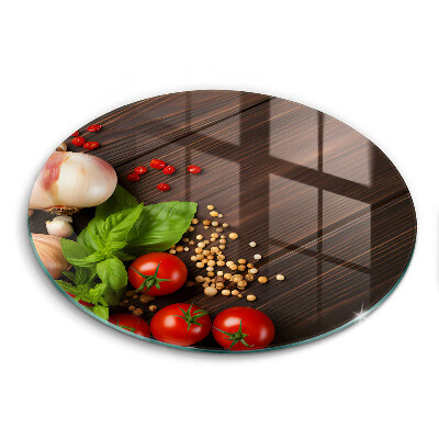 Glas Herdabdeckplatte Gemüse auf dem Tisch