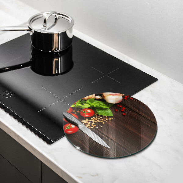 Glas Herdabdeckplatte Gemüse auf dem Tisch