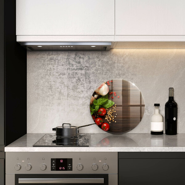 Glas Herdabdeckplatte Gemüse auf dem Tisch