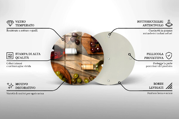 Glas Herdabdeckplatte Weinflaschen und Trauben