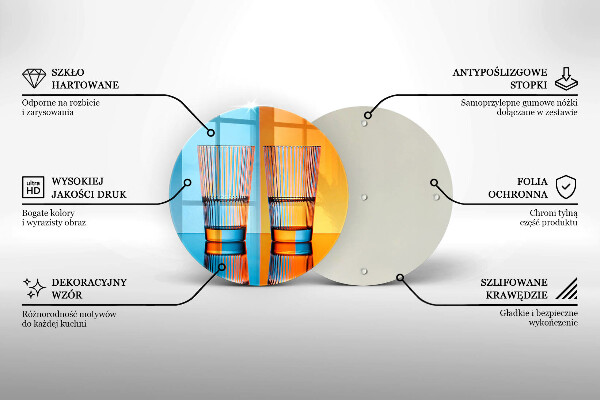 Glas Herdabdeckplatte Zwei Gläser Wasser