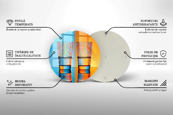 Glas Herdabdeckplatte Zwei Gläser Wasser