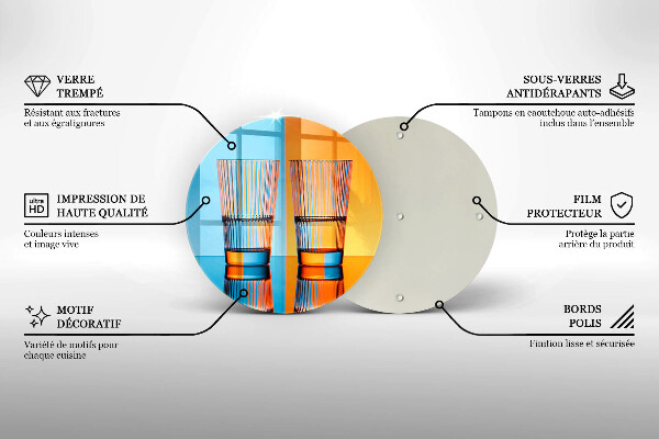 Glas Herdabdeckplatte Zwei Gläser Wasser