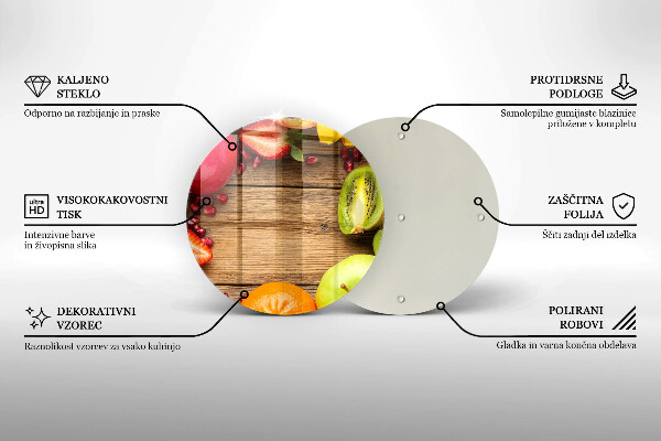 Glas Herdabdeckplatte Frisches Obst