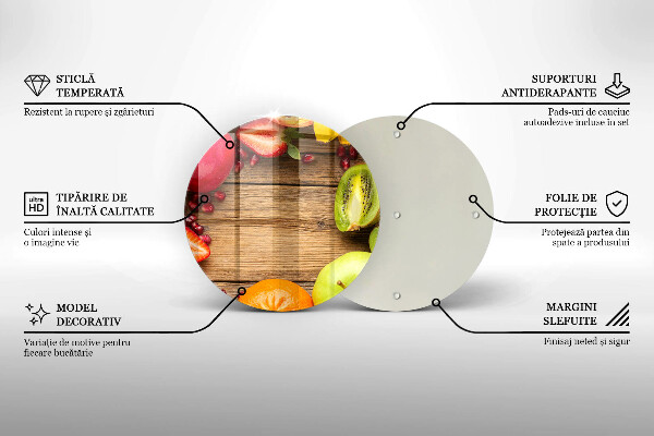 Glas Herdabdeckplatte Frisches Obst