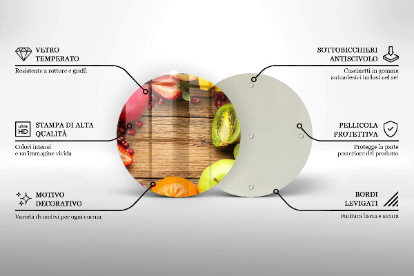 Glas Herdabdeckplatte Frisches Obst