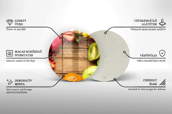 Glas Herdabdeckplatte Frisches Obst