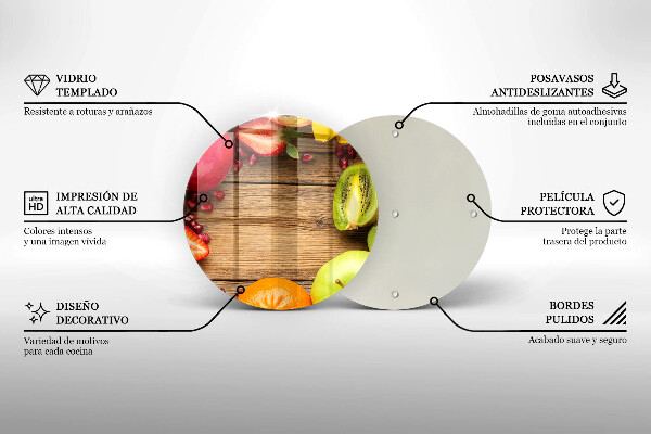 Glas Herdabdeckplatte Frisches Obst