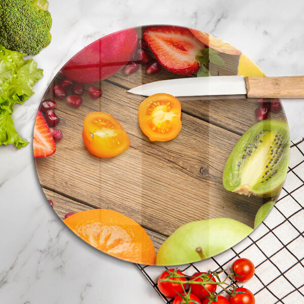 Glas Herdabdeckplatte Frisches Obst