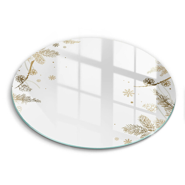 Glas Herdabdeckplatte Winterdekorationen