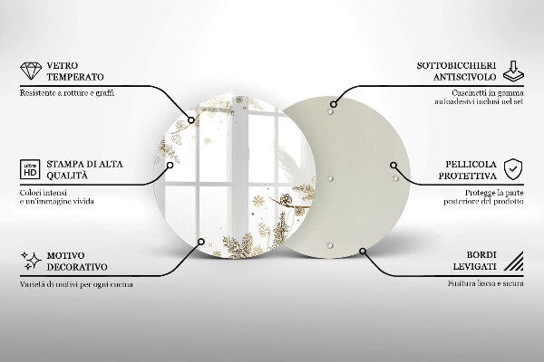 Glas Herdabdeckplatte Winterdekorationen