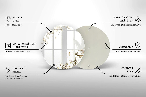 Glas Herdabdeckplatte Winterdekorationen