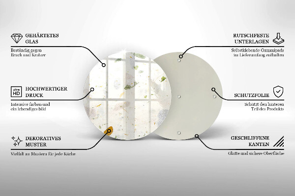 Glas Herdabdeckplatte Fallende Blätter