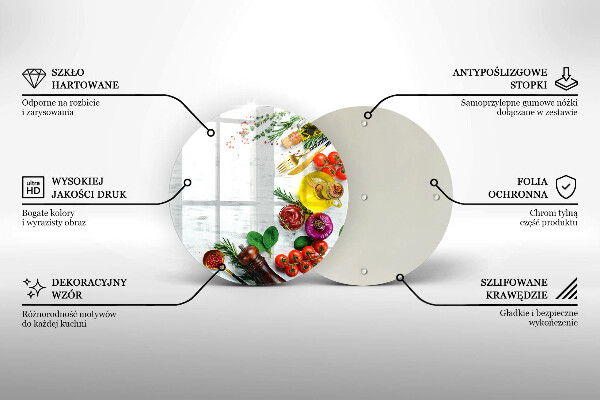Glas Herdabdeckplatte Gemüse und Gewürze