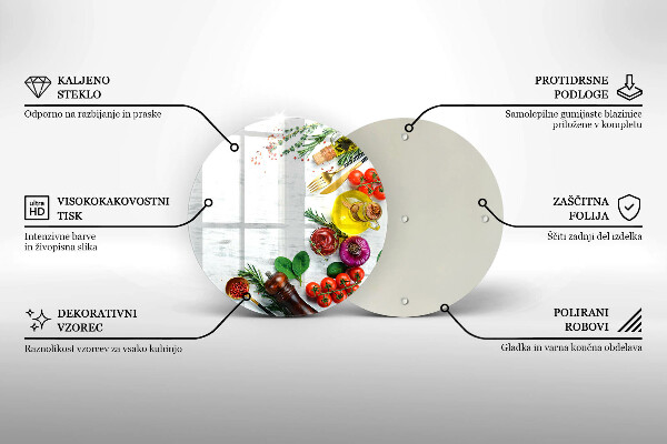 Glas Herdabdeckplatte Gemüse und Gewürze