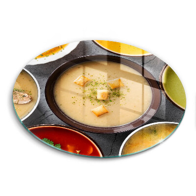 Glas Herdabdeckplatte Bunte Suppen