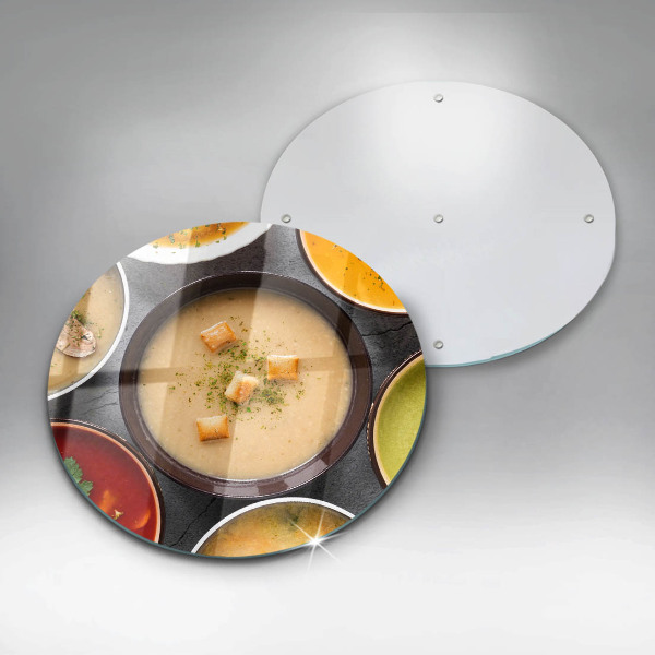 Glas Herdabdeckplatte Bunte Suppen