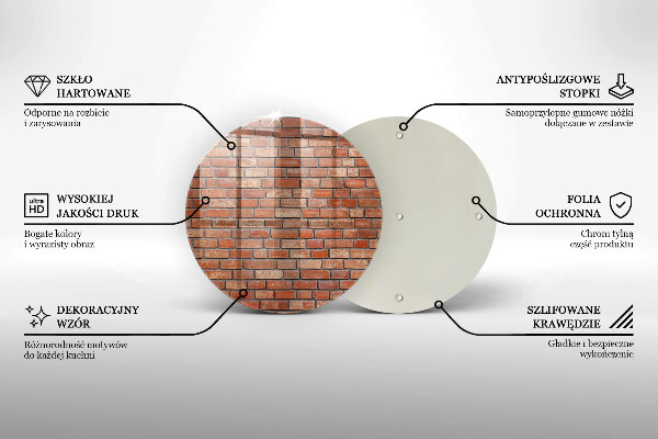 Glas Ceranfeldabdeckung Spritzschutz Backsteinmauer