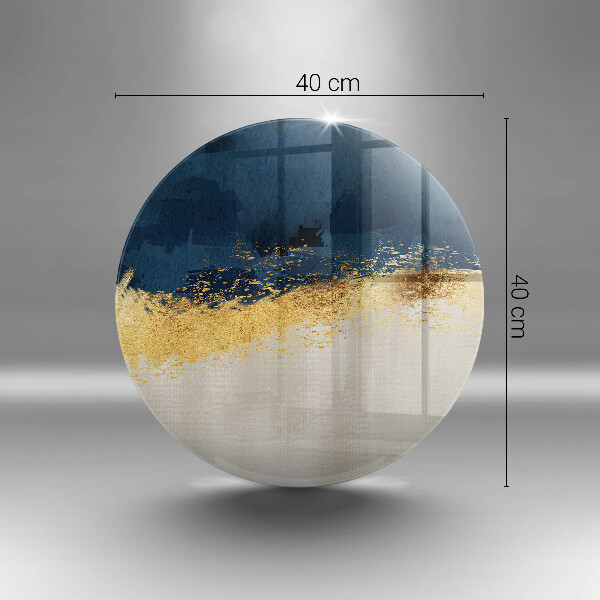 Glas Herdabdeckplatte Goldabstraktion