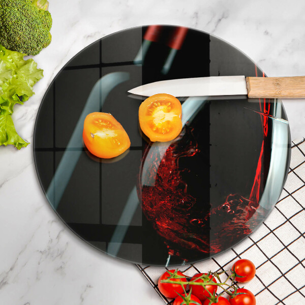 Glas Ceranfeldabdeckung Spritzschutz Weinflasche und Glas