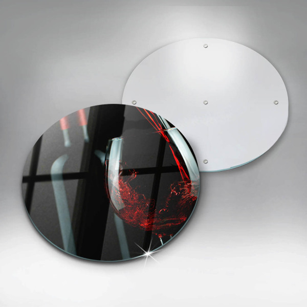 Glas Ceranfeldabdeckung Spritzschutz Weinflasche und Glas