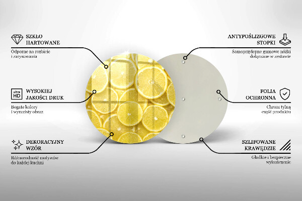 Glas Ceranfeldabdeckung Spritzschutz Zitronenfrucht