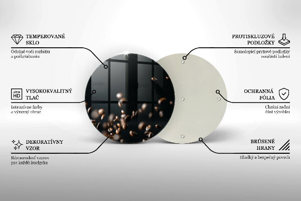 Glas Ceranfeldabdeckung Spritzschutz Fallende Kaffeebohnen