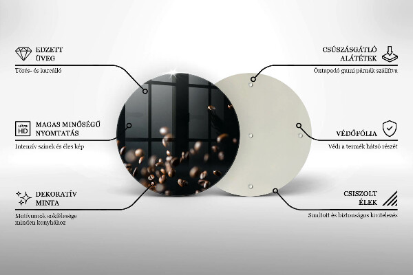 Glas Ceranfeldabdeckung Spritzschutz Fallende Kaffeebohnen