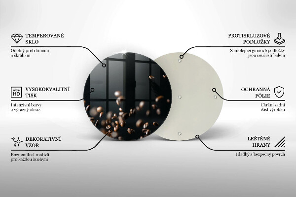 Glas Ceranfeldabdeckung Spritzschutz Fallende Kaffeebohnen