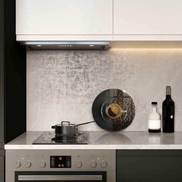 Glas Herdabdeckplatte Kaffee und Bohnen