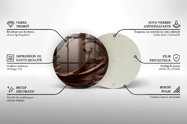 Glas Herdabdeckplatte Flüssige Schokolade