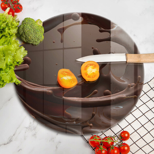 Glas Herdabdeckplatte Flüssige Schokolade