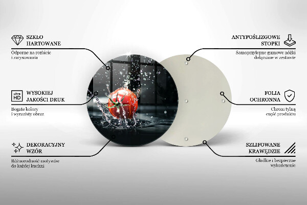 Glas Herdabdeckplatte Tomate in Wasser