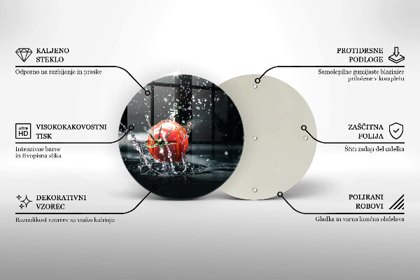 Glas Herdabdeckplatte Tomate in Wasser