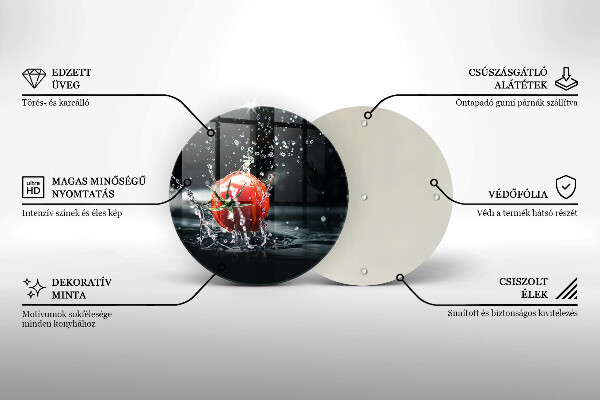 Glas Herdabdeckplatte Tomate in Wasser