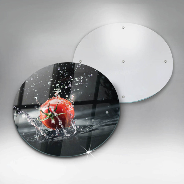 Glas Herdabdeckplatte Tomate in Wasser