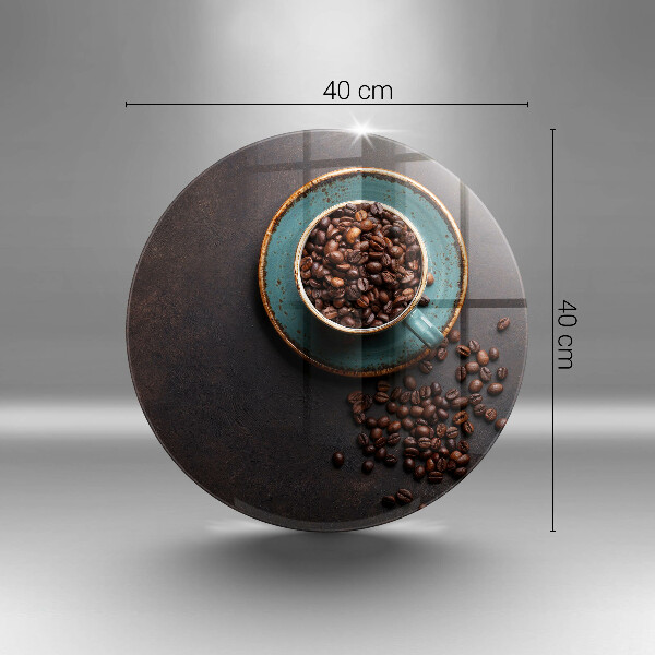 Glas Herdabdeckplatte Eine Tasse Kaffeebohnen