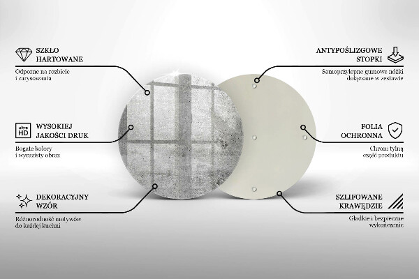 Glas Herdabdeckplatte Betonstruktur