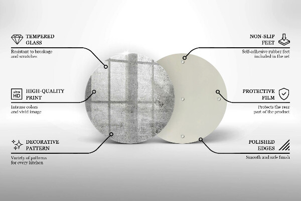 Glas Herdabdeckplatte Betonstruktur