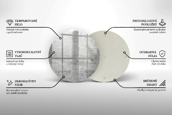 Glas Herdabdeckplatte Betonstruktur