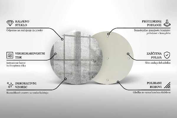 Glas Herdabdeckplatte Betonstruktur