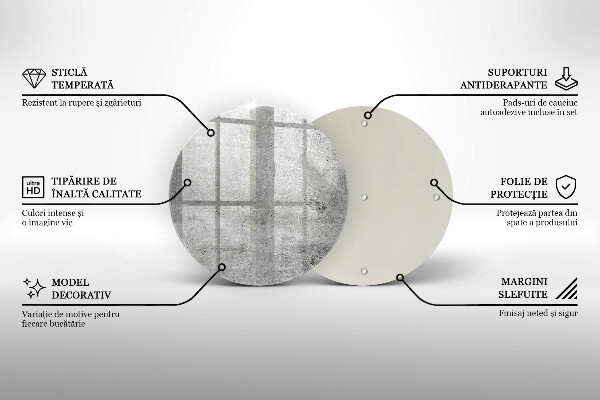 Glas Herdabdeckplatte Betonstruktur