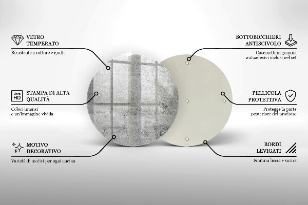 Glas Herdabdeckplatte Betonstruktur