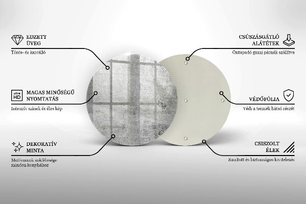 Glas Herdabdeckplatte Betonstruktur