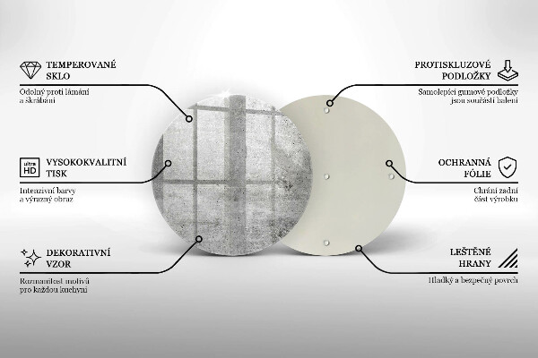 Glas Herdabdeckplatte Betonstruktur