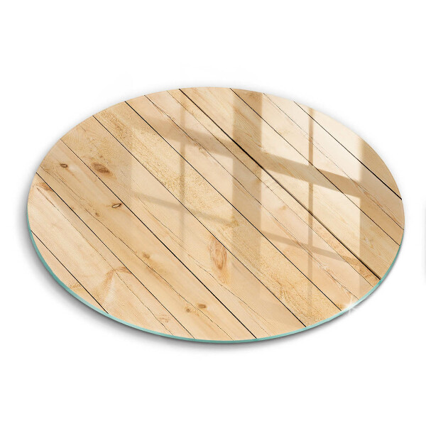 Glas Herdabdeckplatte Zarte Holzbretter