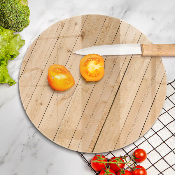 Glas Herdabdeckplatte Zarte Holzbretter